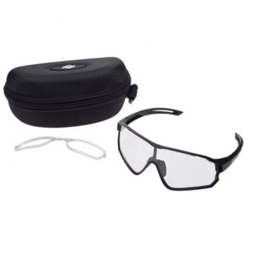 Set ochelari biciclisti rama neagra,protectie uv400,protectie UVA si UVB