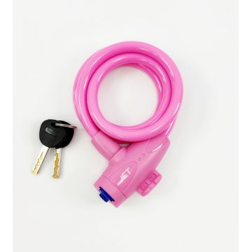 Antifurt cu cheie JET LOCK TY-582 10x1000mm, culoare roz, cu suport