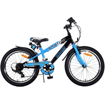 Bicicleta pentru baieti Volare Sportivo, 20 inch, culoare albastru/negru, frana de mana fata - spate