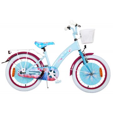 Bicicleta pentru fete Disney Frozen 2, 18 inch, culoare albastru/mov, frana de mana fata si contra spate