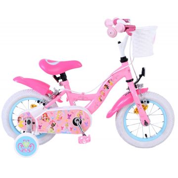 Bicicleta pentru fete Disney Princess, 12 inch, culoare roz, frana de mana fata si spate