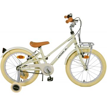 Bicicleta pentru fete Volare Melody, 18 inch, culoare nisipiu, frana de mana fata si spate
