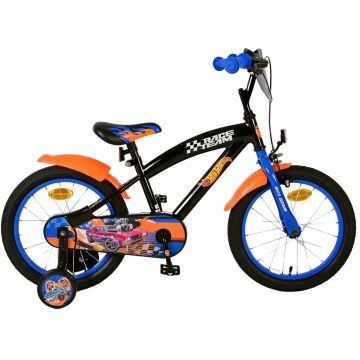 Bicicleta pentru baieti, Hot Wheels, 16 inch, culoare negru, frana de mana fata si contra spate