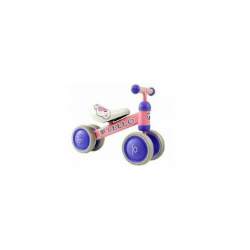 Bicicleta fara pedale, cu roti duble, pentru copii, Pink Bello, LeanToys, 5262