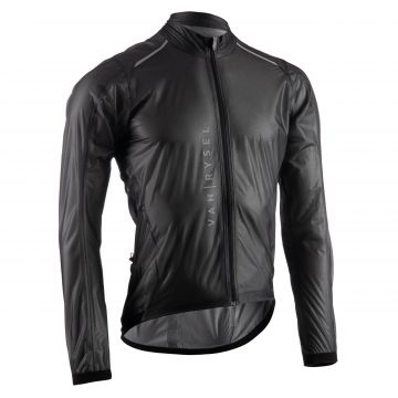Jachetă ploaie ciclism Racer Ultralight Negru Bărbați