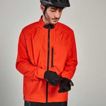 Jachetă ploaie MTB ST500 Roșu Bărbați