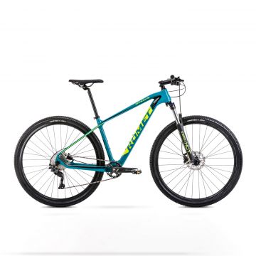 Bicicleta de munte cu cadru din Carbon Romet Monsun LTD Turcoaz/Albastru 2022