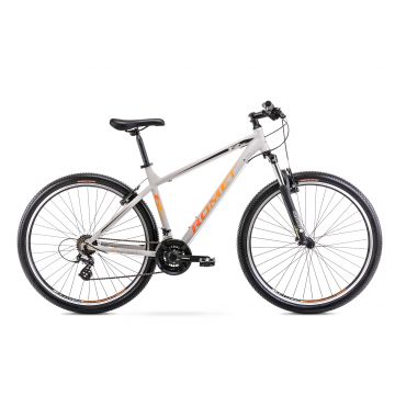 Bicicleta de munte pentru barbati Romet Rambler R9.0 Gri/Negru/Portocaliu 2022