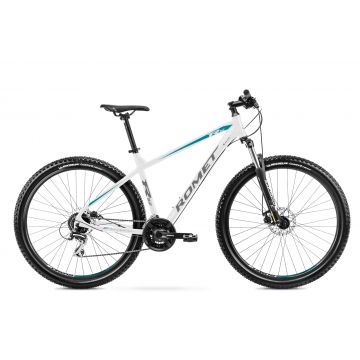 Bicicleta de munte pentru barbati Romet Rambler R9.2 Alb/Grafit/Turcoaz 2022