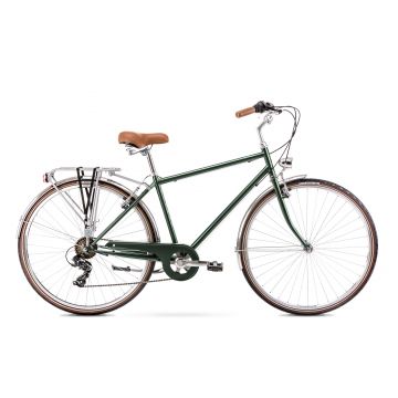 Bicicleta de Oras pentru barbati Romet Vintage Eco M Verde inchis 2022