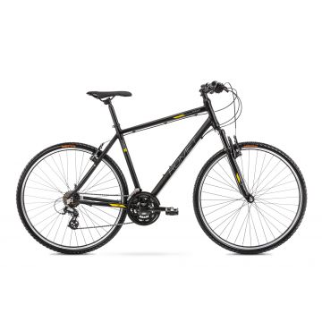 Bicicleta de Trekking pentru barbati Romet Orkan M Negru/Auriu 2022