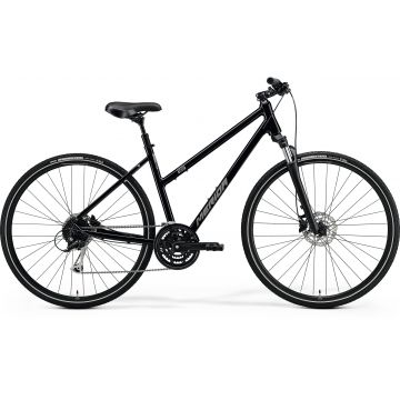 Bicicleta de trekking pentru femei Merida Crossway 100 Lady Negru/Argintiu 2022