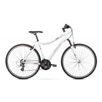 Bicicleta de Trekking pentru femei Romet Orkan D Alb/Violet 2022