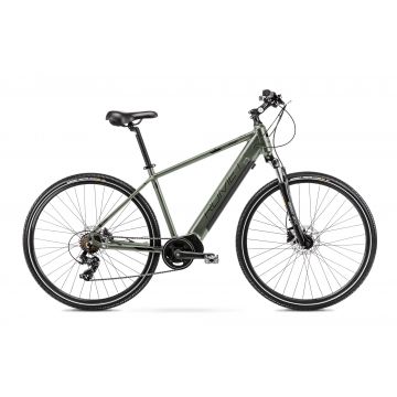 Bicicleta Electrica pentru barbati Romet Orkan MM 1 M 380Wh Verde inchis/Negru 2021