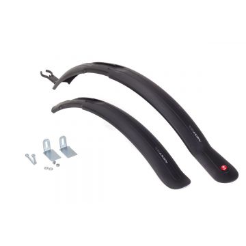 Set aparatori de noroi Romet MTB Next 24/26 inch V-brake - logo Romet Negru