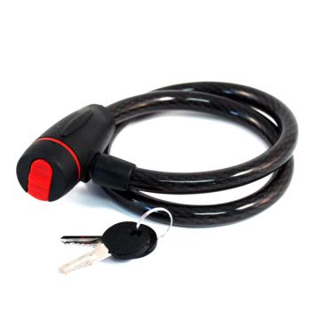 Antifurt pentru bicicleta, cablu flexibil 150 cm, inchidere cheie Antifurt pentru bicicleta, cablu flexibil 150 cm, inchidere cheie