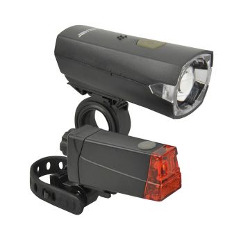 Set iluminare LED pentru bicicleta Fischer, fixare rapida