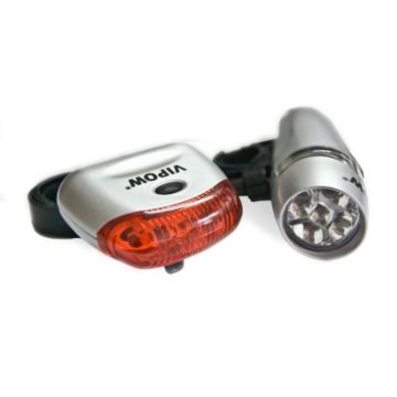 Set lumini de bicicleta JY-813A, far si stop, iluminare 50 m