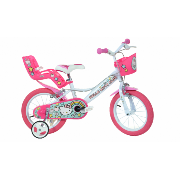 Bicicleta copii Dino Bikes, diametru roata 35 cm, model Hello Kitty