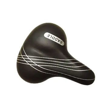 Sa cu elastomer pentru bicicleta Good Line, piele ecologica, Negru/Alb Sa cu elastomer pentru bicicleta Good Line, piele ecologica, Negru/Alb