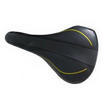 Sa pentru bibicleta Nova, piele ecologica, Negru/Galben Sa pentru bibicleta Nova, piele ecologica, Negru/Galben