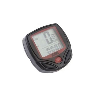 Vitezometru digital, 15 functii, ecran LCD, acumulator inclus, Negru Vitezometru digital, 15 functii, ecran LCD, acumulator inclus, Negru