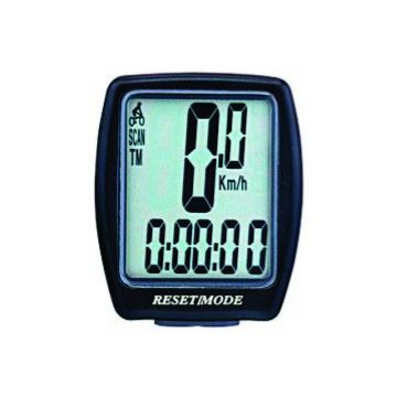 Vitezometru digital plastic, 11 functii, alimentare baterii, Negru Vitezometru digital plastic, 11 functii, alimentare baterii, Negru