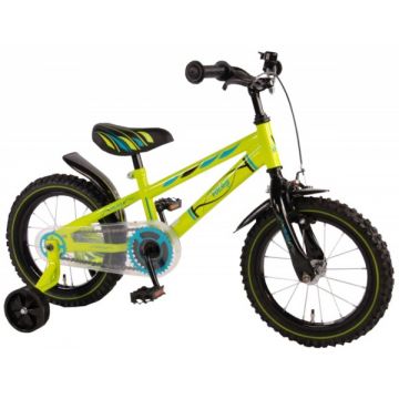 Bicicleta baieti 14 inch Volare Bike Electric Green cu roti ajutatoare Verde Neon