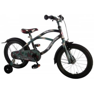 Bicicleta baieti 16 inch Volare Bike cu roti ajutatoare si cadru vopsit camuflaj vopsea mata Ambush