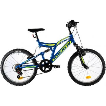 Bicicleta copii Kreativ 2041 albastru 20 inch