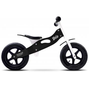 Bicicleta de lemn fara pedale Toyz Velo Black