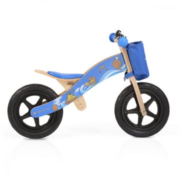 Bicicleta fara pedale din lemn Woody Blue