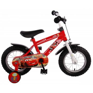 Bicicleta pentru baieti 10 inch cu maner si roti ajutatoare Cars