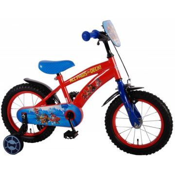 Bicicleta Volare pentru baieti 14 inch cu roti ajutatoare Paw Patrol