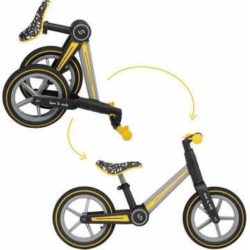 Bicicleta fara pedale pliabila Ronny Yellow Skiddou