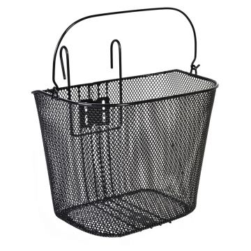 Cos pentru bicicleta Elfix, 34 x 23 x 25 cm, metal, detasabil, Negru