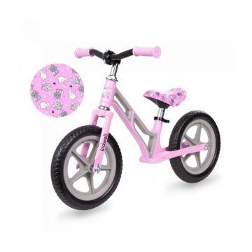 Bicicleta fara pedale cu cadru din magneziu Kidwell COMET - Pink Gray