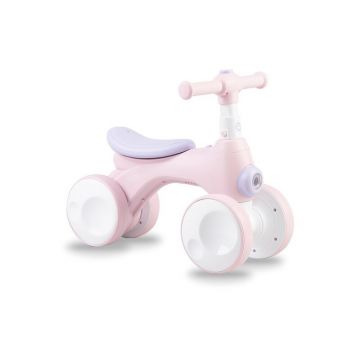 Bicicleta cu lumini, sunet si difuzor de balonase, Momi Tobis - Pink