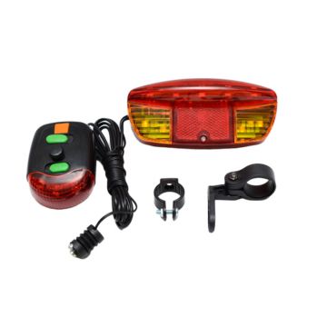 Semnalizare bicicleta JY-208B, 11 x LED, 2 x AA, 8 melodii