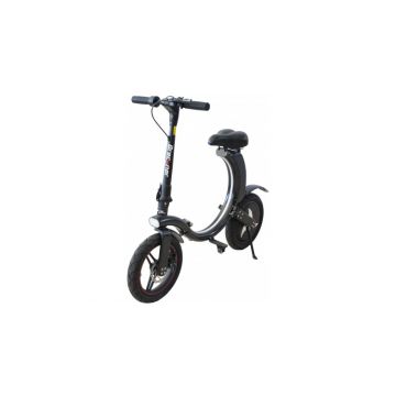 Bicicleta electrica pliabila Breckner, 350 W, 6Ah, culoare negru, roti 14, autonomie 10-22 km, greutate neta/bruta 20/22.5 kg