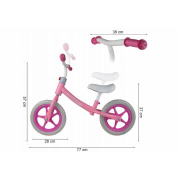 Bicicleta fara pedale MalPlay cu roti EVA 12 inch Pink