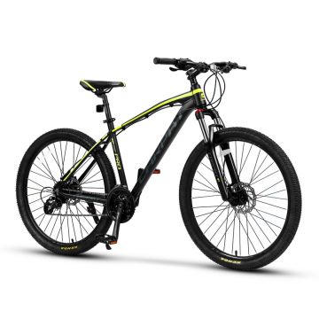 Bicicleta Mountain Bike CARPAT PRO C27225H 27.5 inch cadru aluminiu culoare negrugalben