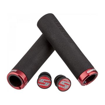 Mansoane SRAM Locking Foam Grips 129mm Negru/Rosu