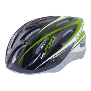 Casca Force Hal negru/verde/alb XS-S (48-54 cm)