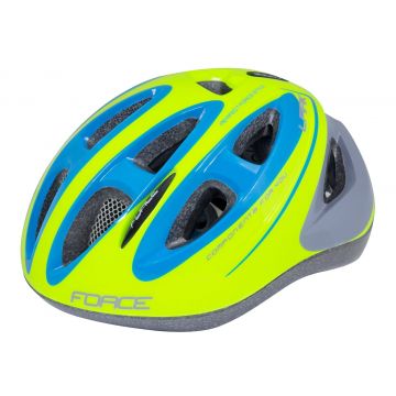 Casca Force Lark pentru copii fluo/albastru S (48-54 cm)