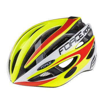 Casca Force Road, fluo/alb/rosu L-XL (58-63 cm)