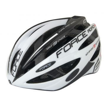 Casca Force Road Junior, alb/negru, XS-S (48-54 cm)