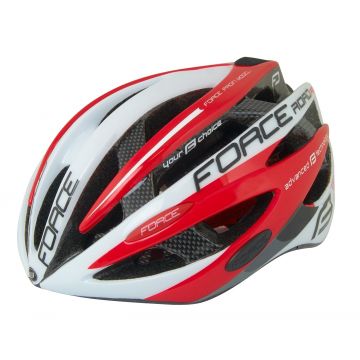 Casca Force Road Junior, alb/rosu, XS-S (48-54 cm)