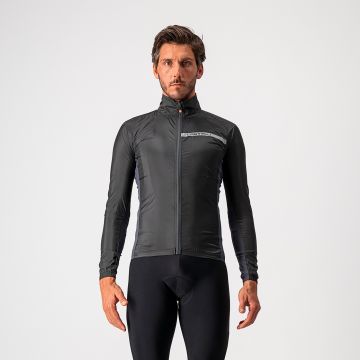 Jacheta de vant Castelli Squadra Stretch, Negru/Antracit, XL