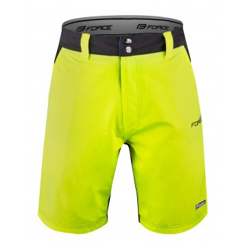 Pantaloni Force Blade MTB cu sub-pantaloni cu bazon Negru/Fluo S